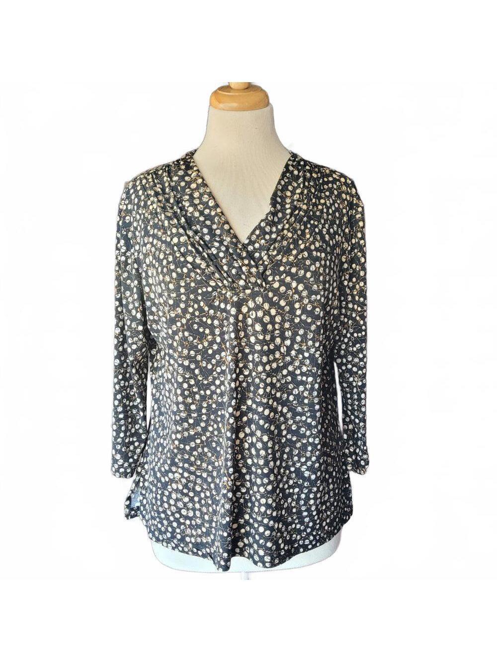 Bechamel V-Neck Print Blouse Size Large
